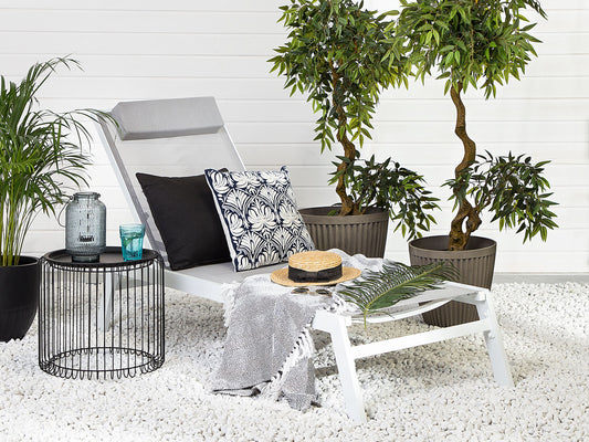 Gartenliege Aluminium Textilbespannung grau CATANIA II