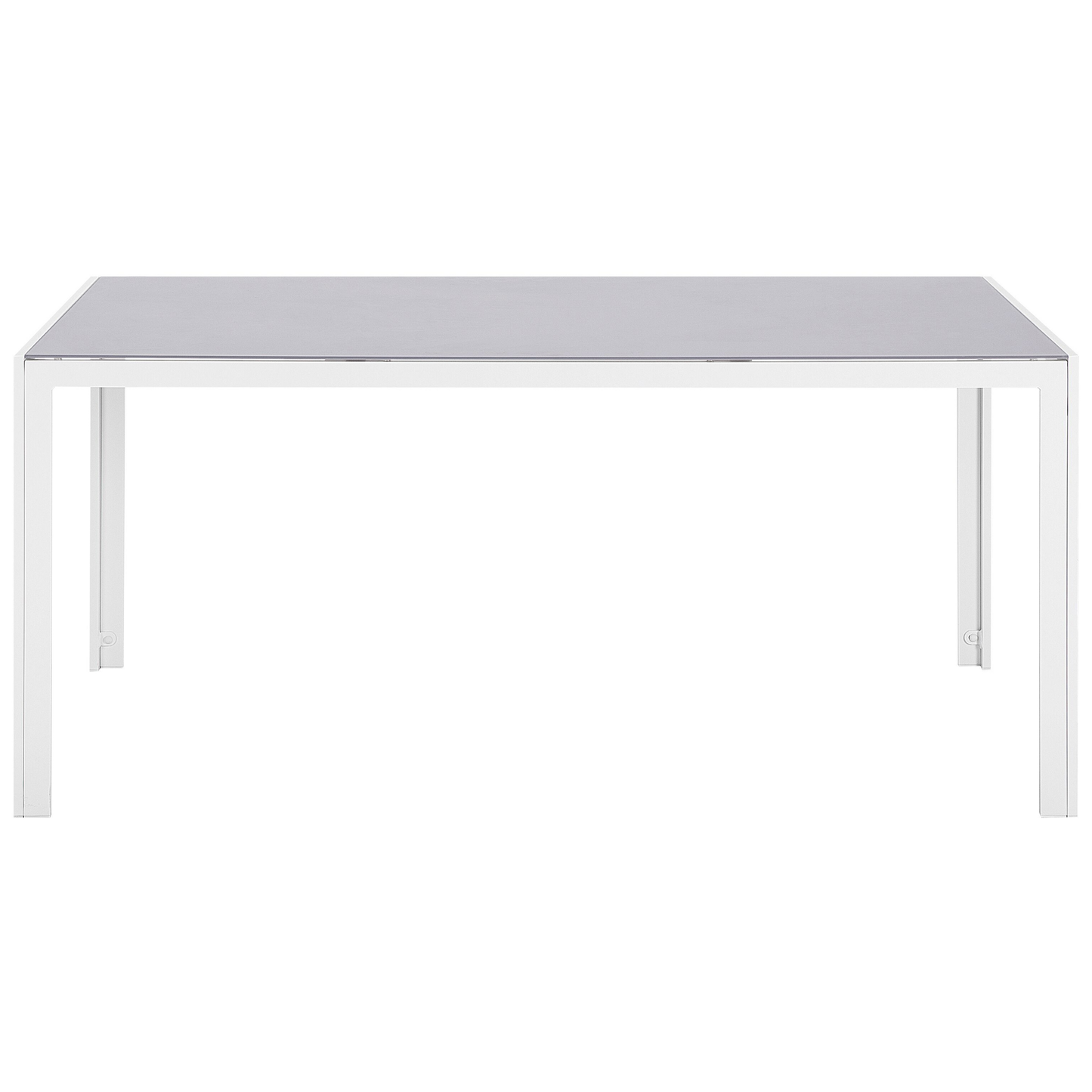 Gartentisch CATANIA 91 cm 160 cm Glas Grau