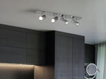 Deckenleuchte silber 4-flammig Trommelform ROSETTA