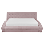 Wasserbett Samtstoff rosa 160 x 200 cm LILLE