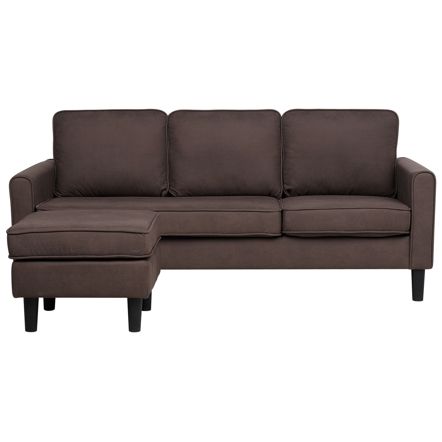 3-Sitzer Sofa braun mit Ottomane AVESTA