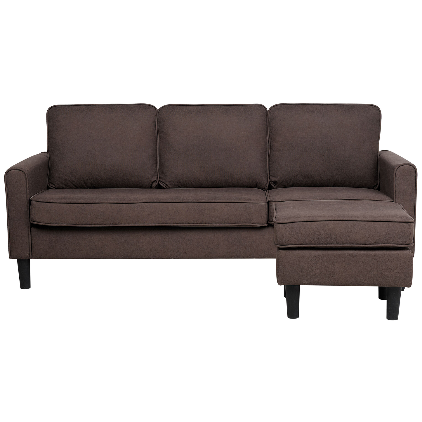 3-Sitzer Sofa braun mit Ottomane AVESTA