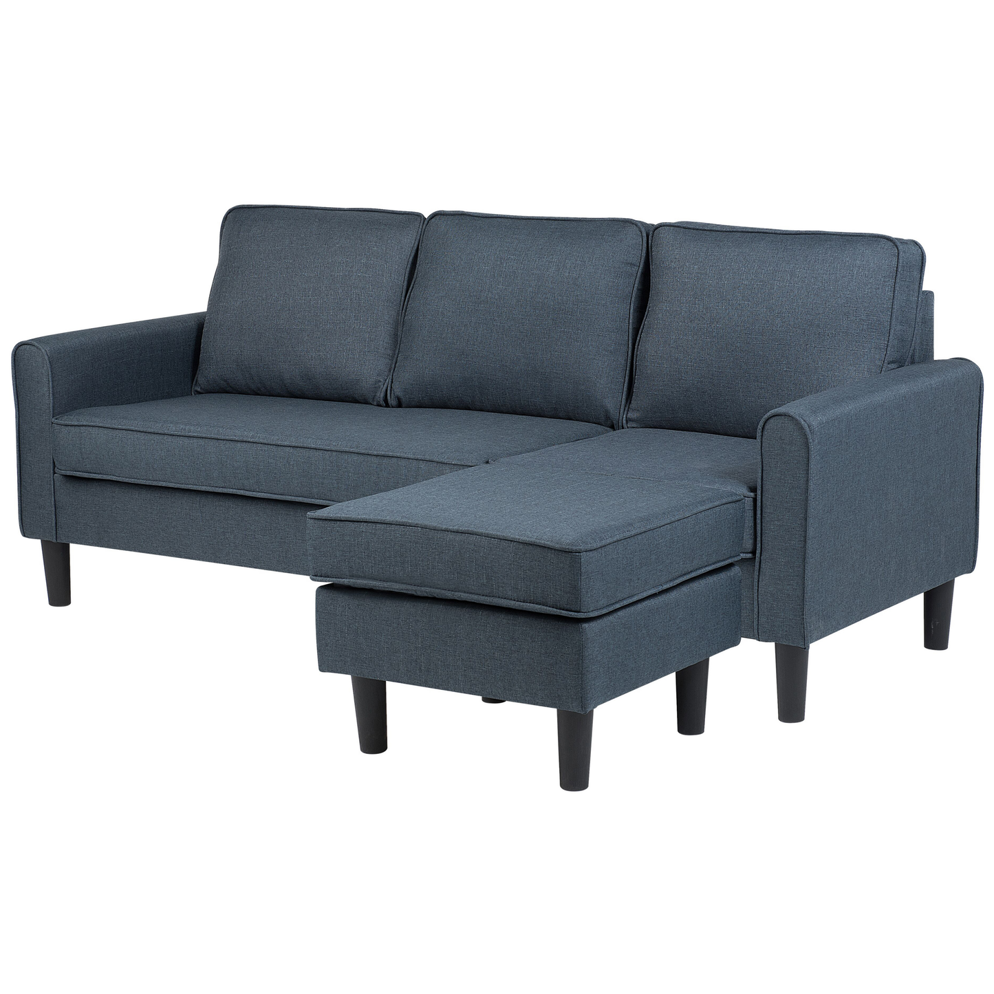3-Sitzer Sofa dunkelgrau mit Ottomane AVESTA