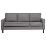 3-Sitzer Sofa hellgrau mit Ottomane AVESTA