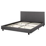 Bett mit Lattenrost Stoff ALBI 160 x 200 cm Grau
