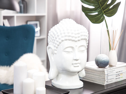 Dekofigur BUDDHA Weiss
