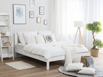 Bett mit Lattenrost Kiefernholz TANNAY 160 x 200 cm Weiss