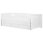 Bett mit Schubladen Holz CAHORS 90 x 200 cm Weiss