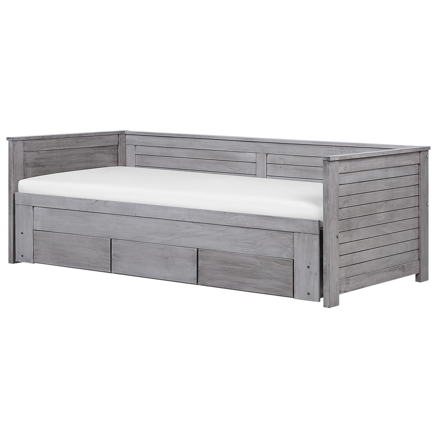 Bett mit Schubladen Holz CAHORS 90 x 200 cm Grau