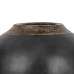 Terrakotta Dekovase 31 Schwarz Gold LAURI