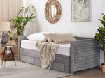Bett mit Schubladen Holz CAHORS 90 x 200 cm Grau