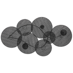 Wandobjekt POLONIUM Metall 49 cm Bunt
