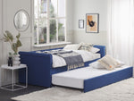 Ausziehbett Stoff LIBOURNE 90 x 200 cm Marineblau