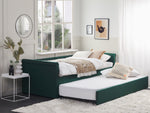 Ausziehbett Stoff LIBOURNE 90 x 200 cm Dunkelgrün