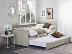 Ausziehbett Stoff LIBOURNE 90 x 200 cm Beige