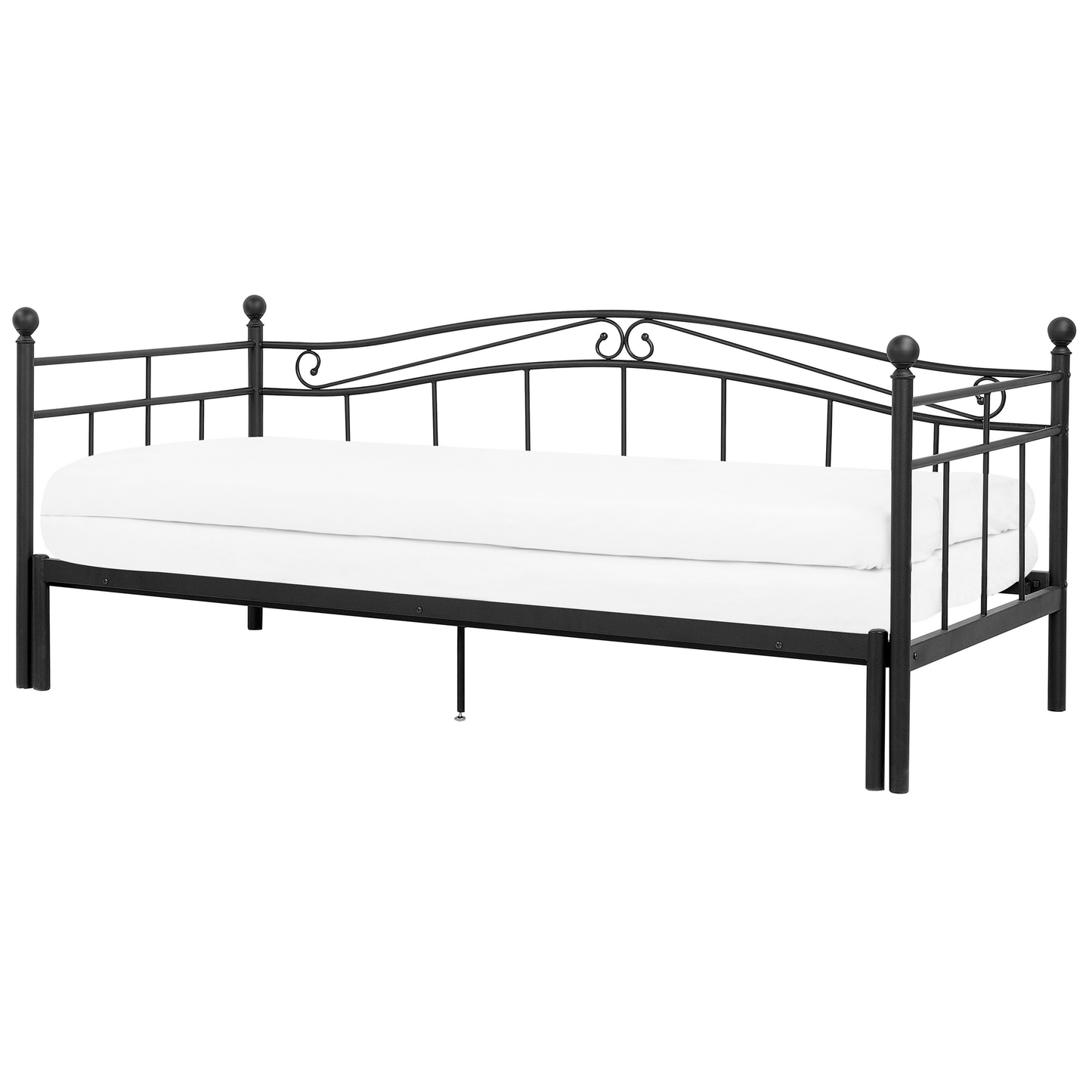Ausziehbett Metall TULLE 90 x 200 cm Schwarz