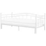 Ausziehbett Metall TULLE 90 x 200 cm Weiss