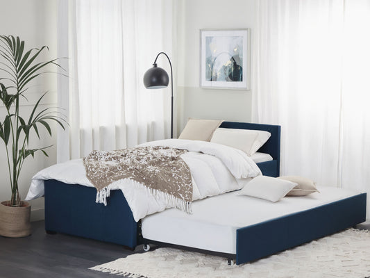 Ausziehbett Stoff MARMANDE 90 x 200 cm Marineblau