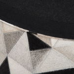 Teppich Kuhfell grau / schwarz ⌀ 140 cm Patchwork Kurzflor KIRKLAR