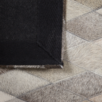 Teppich Kuhfell weiss / grau 160 x 230 cm Patchwork Kurzflor MALDAN