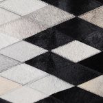 Teppich Kuhfell weiss / schwarz 140 x 200 cm Patchwork Kurzflor MALDAN