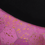 Teppich Kuhfell rosa ⌀ 140 cm Patchwork Kurzflor ZEYTIN