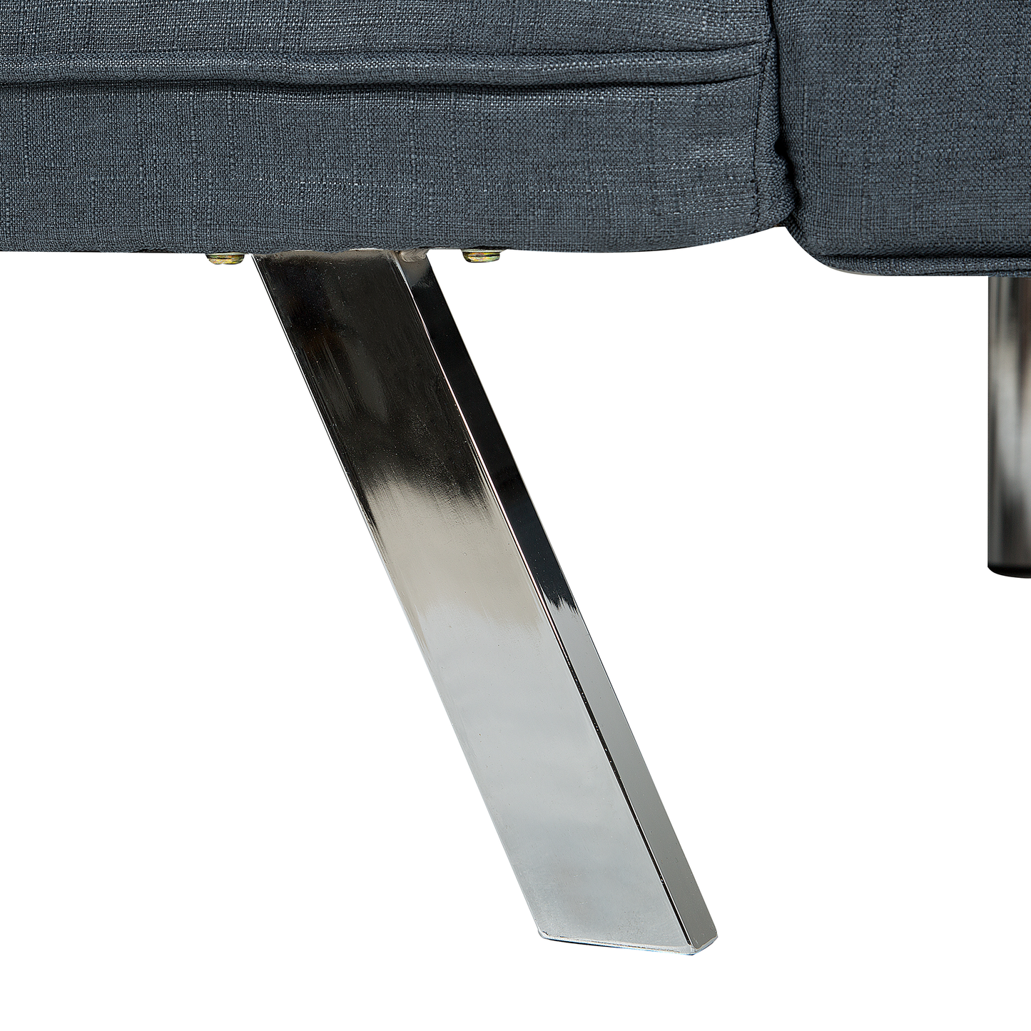 Schlafsofa 3-Sitzer Polsterbezug dunkelblau / silber BRISTOL II