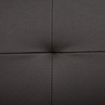 3-Sitzer Schlafsofa Kunstleder dunkelbraun / silber BRISTOL II