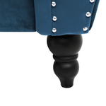 3-Sitzer Sofa Samtstoff marineblau SKIEN