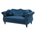 Sofa Set Samtstoff marineblau 5-Sitzer SKIEN