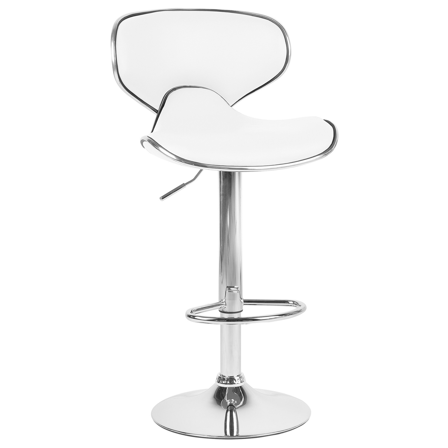 Set mit 2 Barstühlen CONWAY Kunstleder drehbar Weiss
