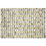 Teppich Kuhfell grau-gelb 160 x 230 cm Patchwork Kurzflor BELOREN