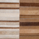 Teppich Kuhfell beige 140 x 200 cm Patchwork Kurzflor YAGDA