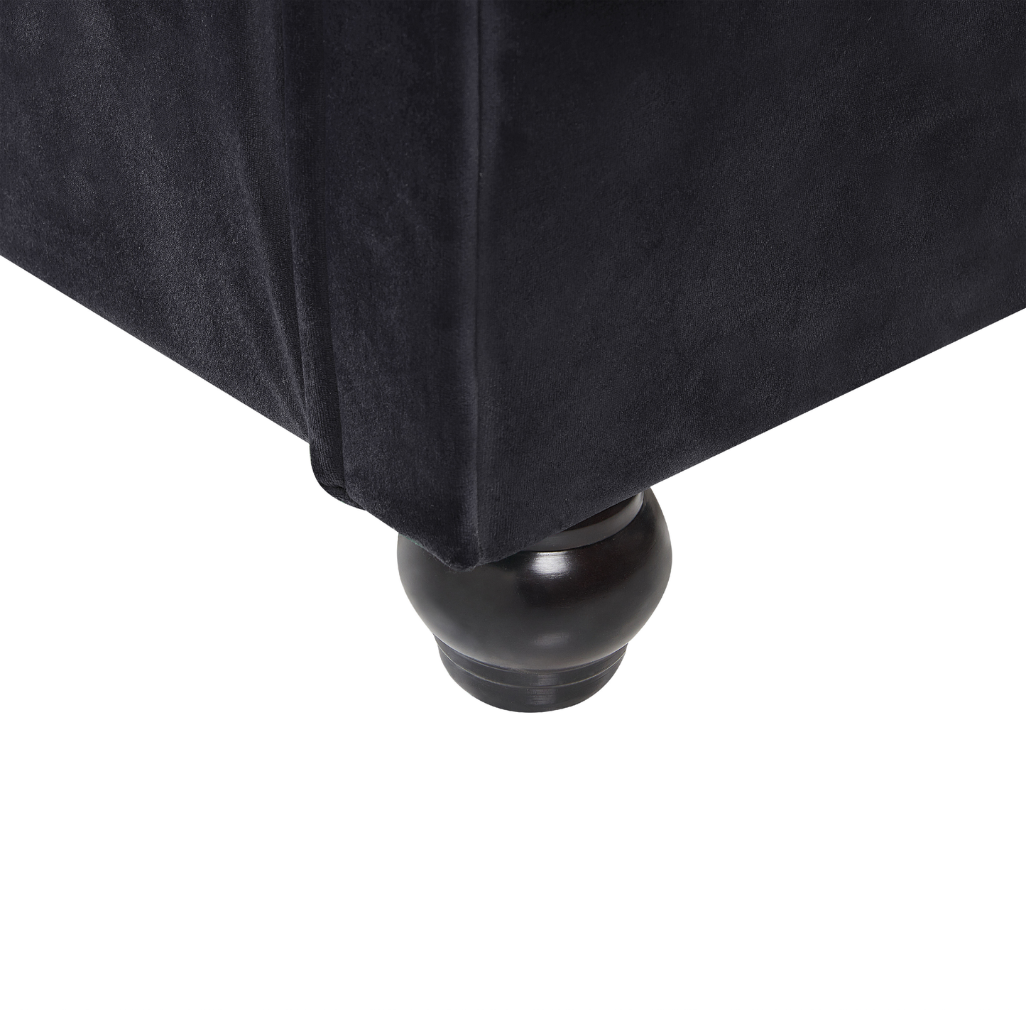 Bett mit Lattenrost Samtstoff AVALLON 140 x 200 cm Schwarz