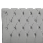 Bett mit Lattenrost Samtstoff AVALLON 140 x 200 cm Grau