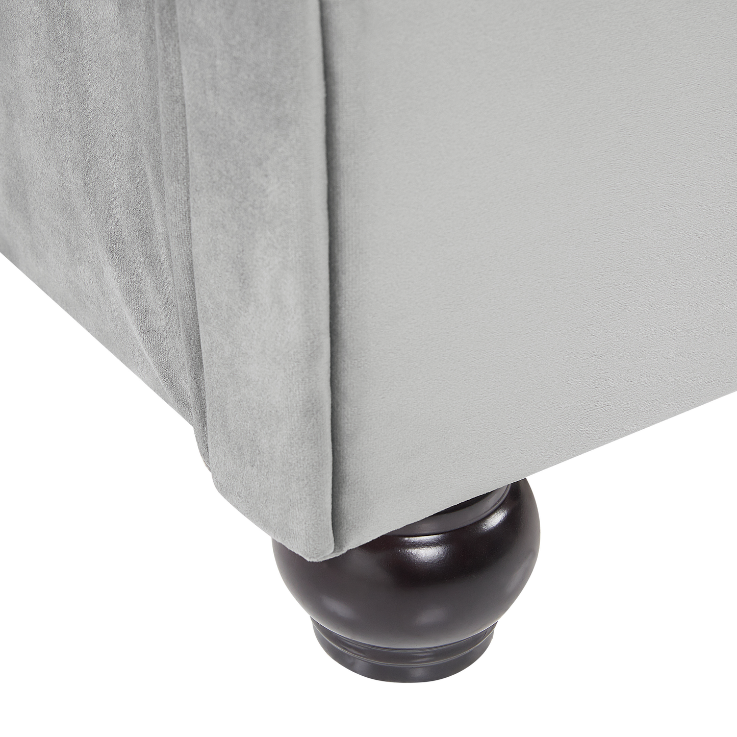 Bett mit Lattenrost Samtstoff AVALLON 140 x 200 cm Grau