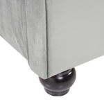 Bett mit Lattenrost Samtstoff AVALLON 140 x 200 cm Grau