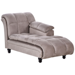 Chaiselongue taupe linksseitig LORMONT
