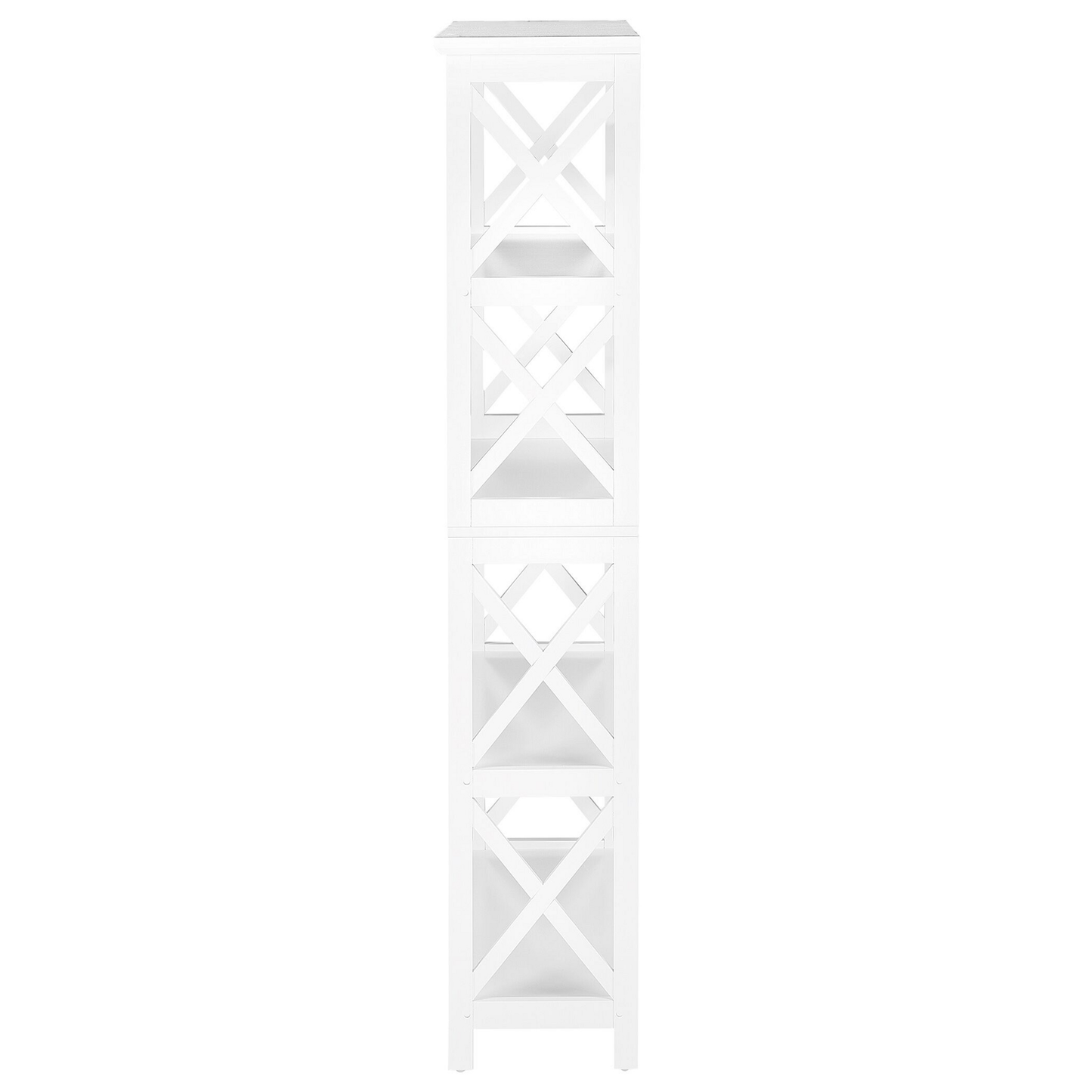 Bücherregal mit 4 Fächern FOSTER 152 cm Weiss