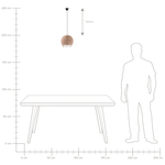 Hängelampe DRINO Rattan Hellbraun