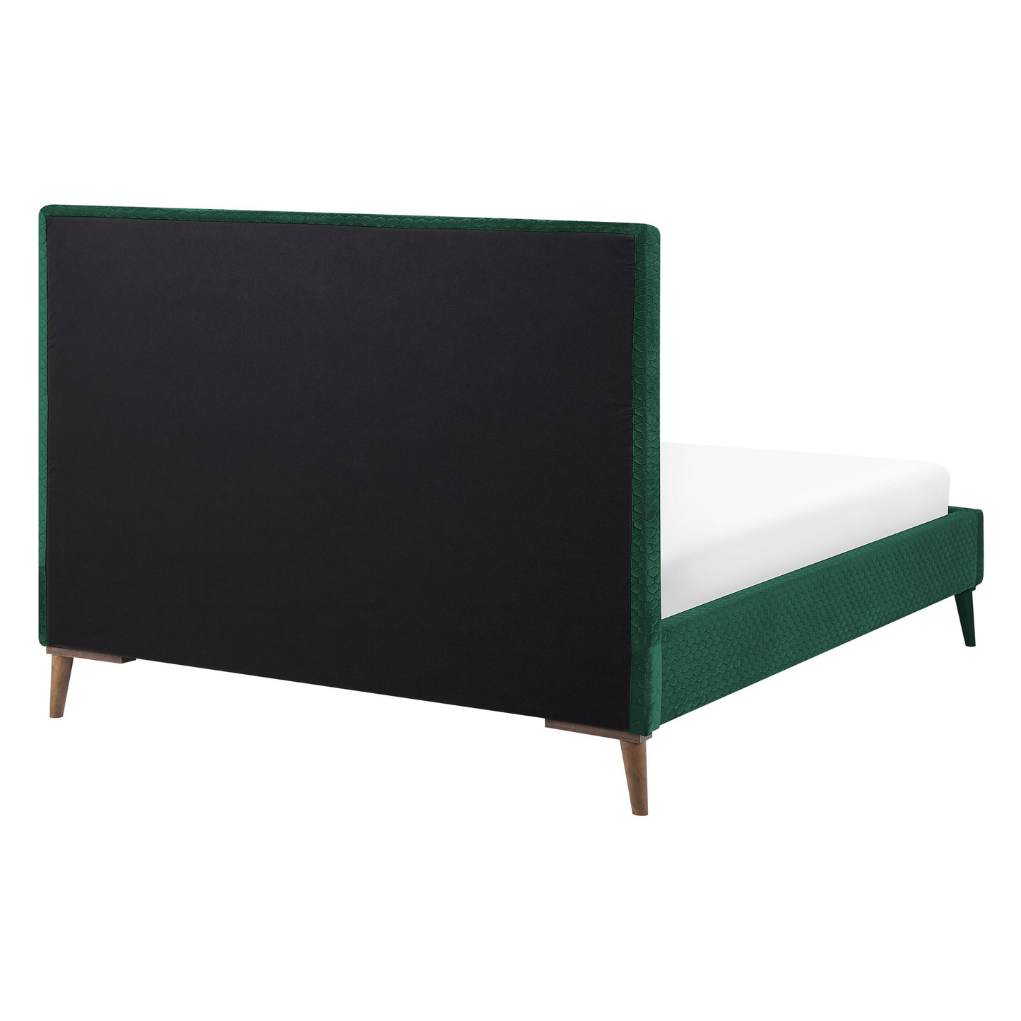 Bett mit Lattenrost Samtstoff BAYONNE 140 x 200 cm Dunkelgrün