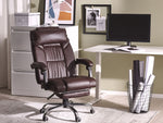 Chefsessel Kunstleder Dunkelbraun LUXURY