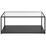 Couchtisch Glas schwarz rechteckig MEDORA