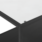 Couchtisch Glas schwarz rechteckig MEDORA