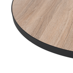 Couchtisch 3er Set Holzoptik hellbraun / schwarz rund MELODY