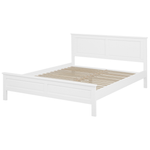 Bett mit Lattenrost Kiefernholz OLIVET 180 x 200 cm Weiss