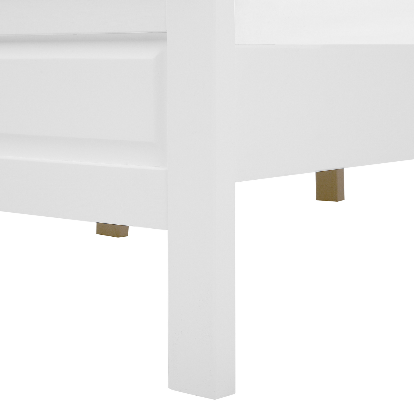 Bett mit Lattenrost Kiefernholz OLIVET 180 x 200 cm Weiss