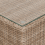 Lounge Set Linksseitig PE Rattan Hellbraun CONTARE