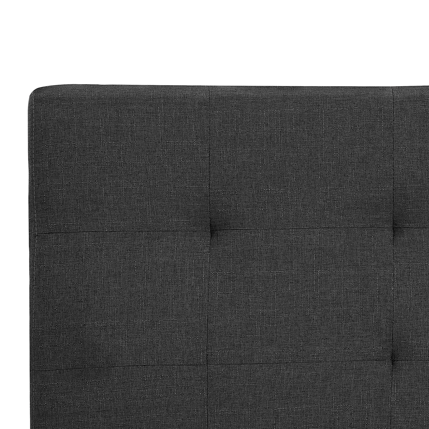 Bett mit Schubladen Stoff LA ROCHELLE 140 x 200 cm Dunkelgrau
