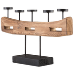 Kerzenständer GUATEMALA Holz 36 cm Braun